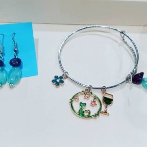 unick  bracelet  and earrings  handmade
